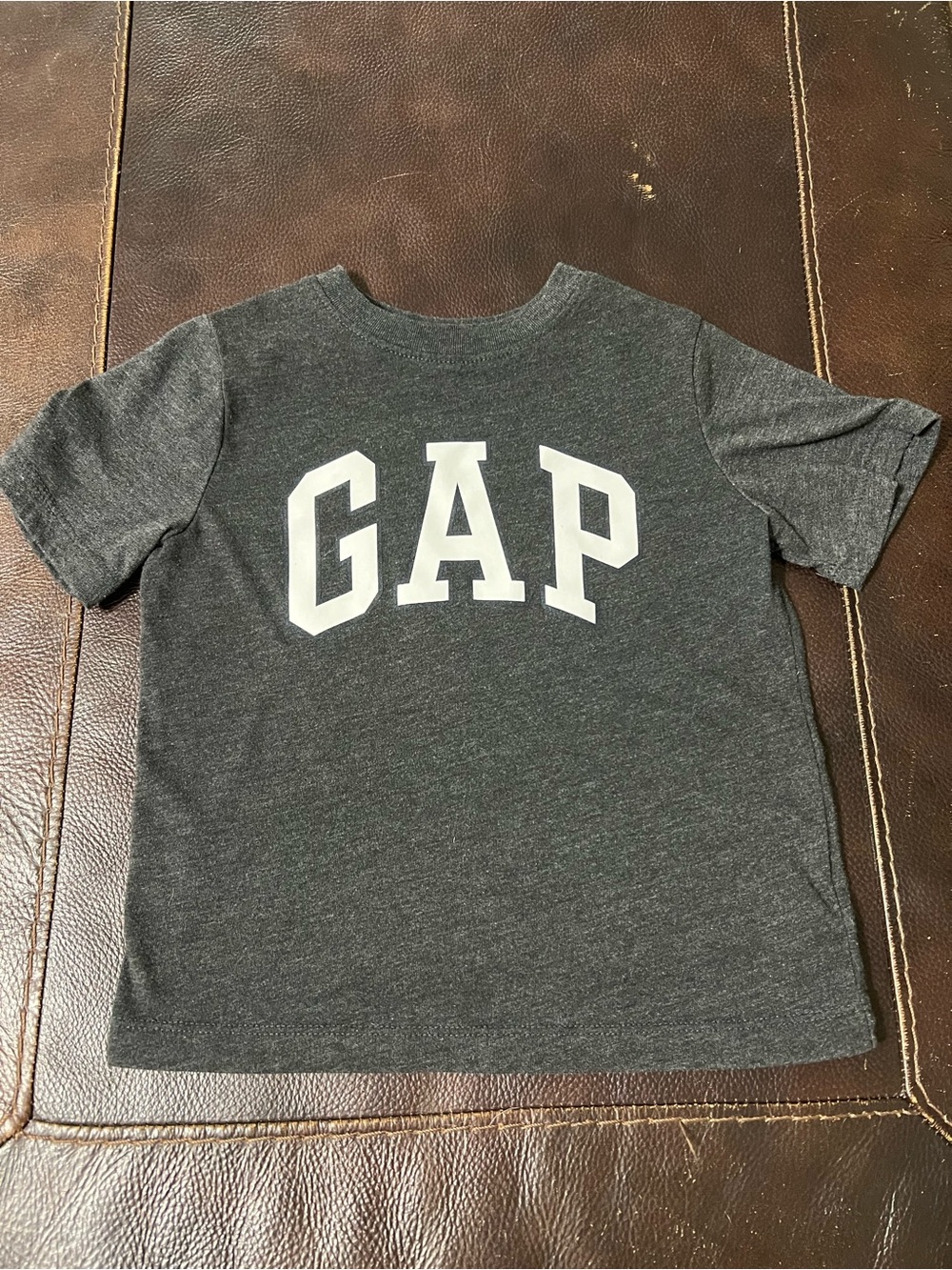 GAP Charcoal Gray Logo Short Sleeve Tee